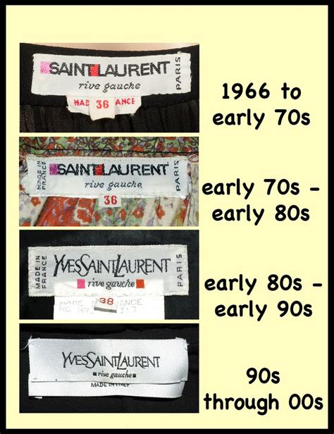 yves saint laurent tag|vintage ysl labels.